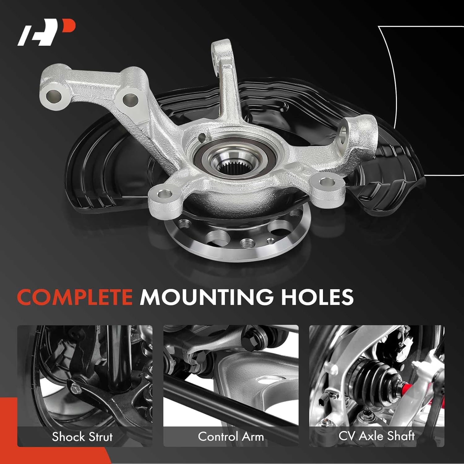 A-Premium Front Right Steering Knuckle & Wheel Bearing Hub Assembly Compatible with Mercedes-Benz CLA250 2015-2020, 2.0L, Passenger Side