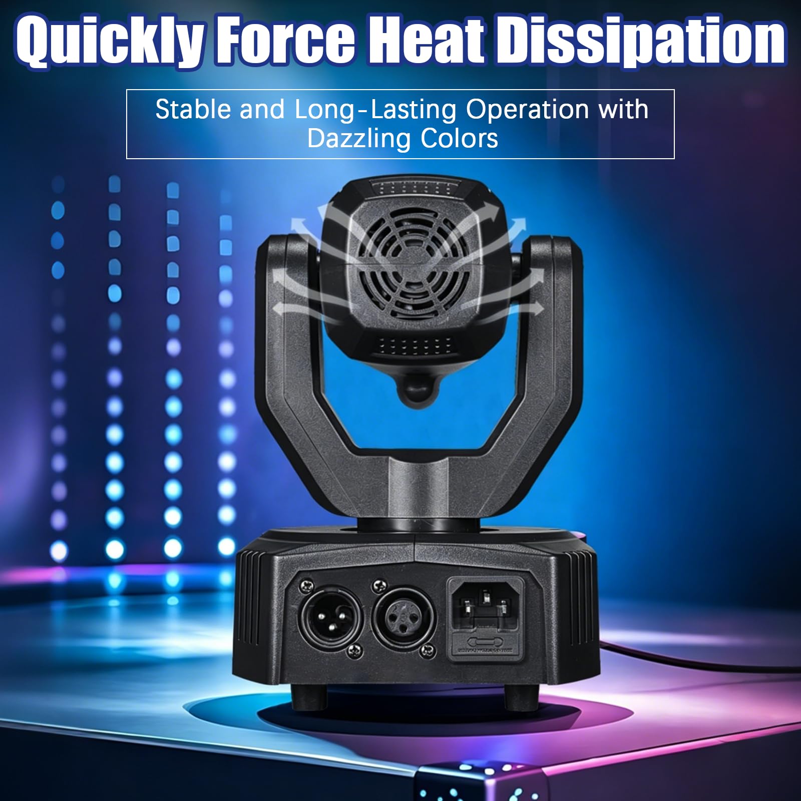 BRGD Mini Moving Head LED, 20W Moving Head Wash Bühnenlicht Scheinwerfer Sternenhimmel Effekt D-MX512 Soundaktiv Master Slave mit Fernbedienung für Party Disco Ballsaal Stab Stadium Club
