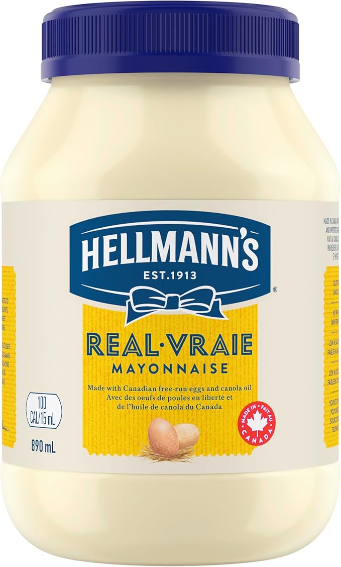 Hellmann's Real Mayonnaise ideal with fries burgers and salads made