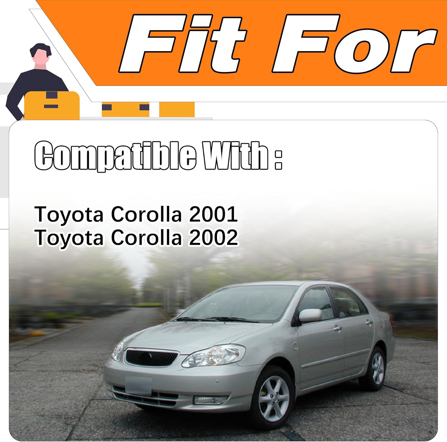 Fog Lights Assembly Driving Fog Lights Lamps Clear Lens Front Driving Lamps For Toyota Corolla 2001-2002 81220-02030 81210-02040 TO2592105 TO2593105