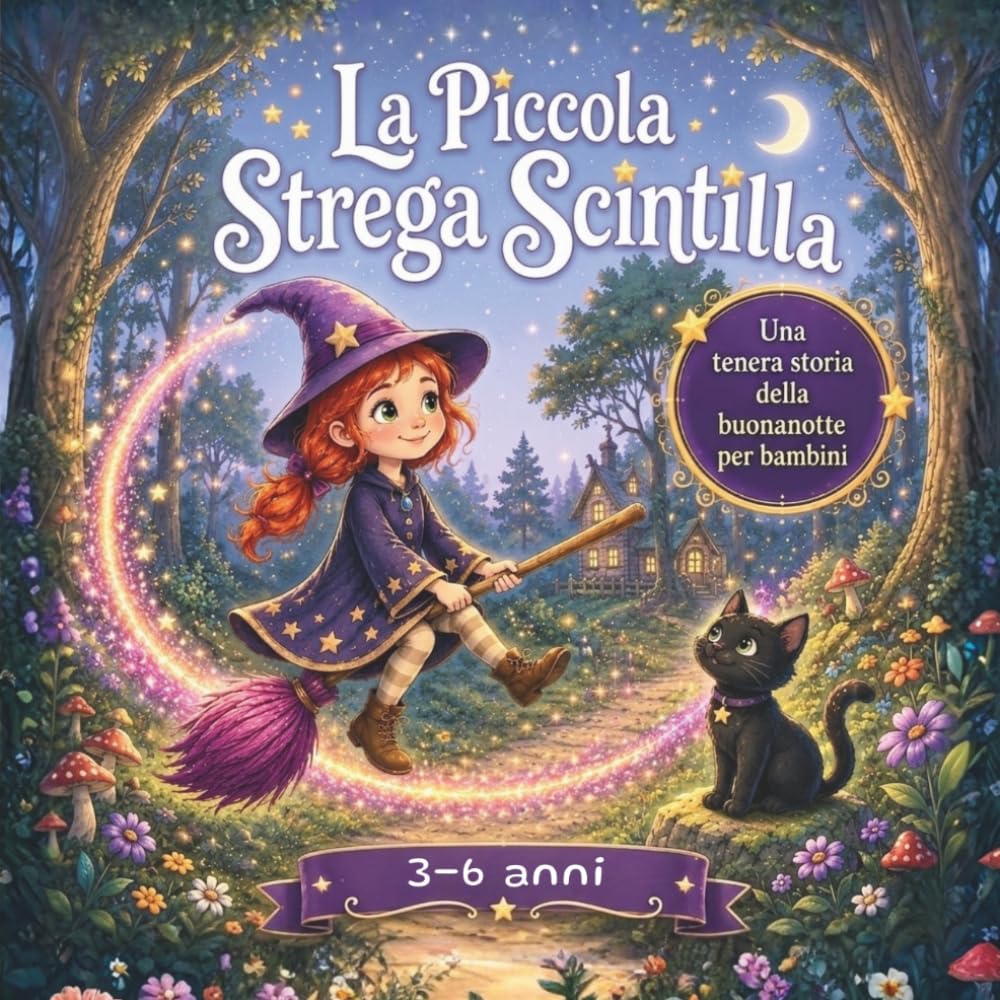 La Piccola Strega Scintilla: Un magico libro di fiabe per bambini dai 3 ai 6 anni. Una dolce storia della buonanotte sull'amicizia e la solidarietà, ... (La biblioteca delle piccole meraviglie)