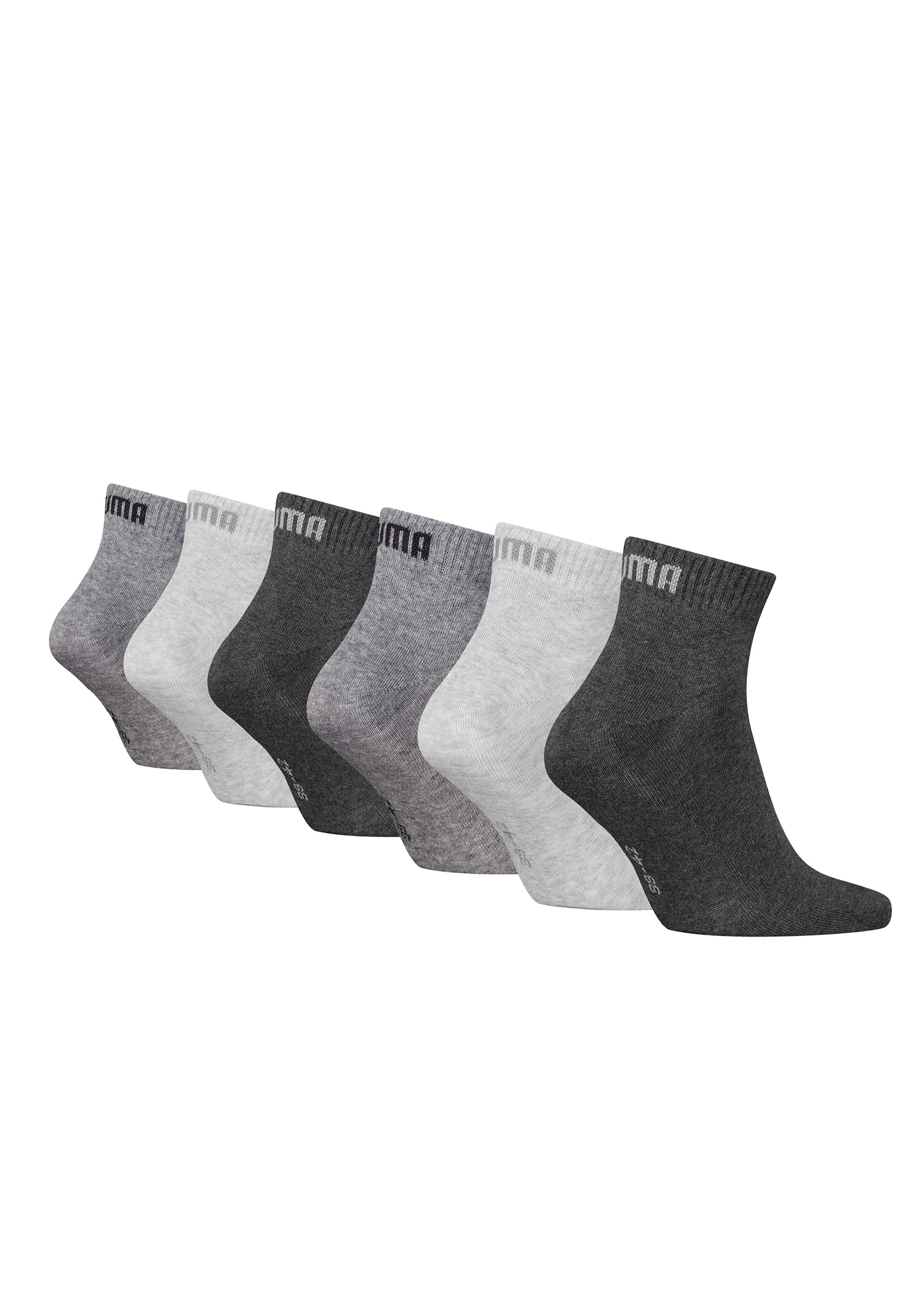 PUMA Unisex Quarter skarpety damskie, męskie, stopki, 6 sztuk w opakowaniu