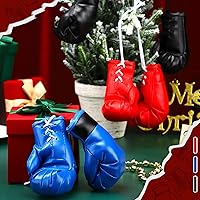 Vista 2 de 12 piezas de mini guantes de boxeo en miniatura, accesorios de boxeo, regalos de vacaciones, decoración colgante para automóvil