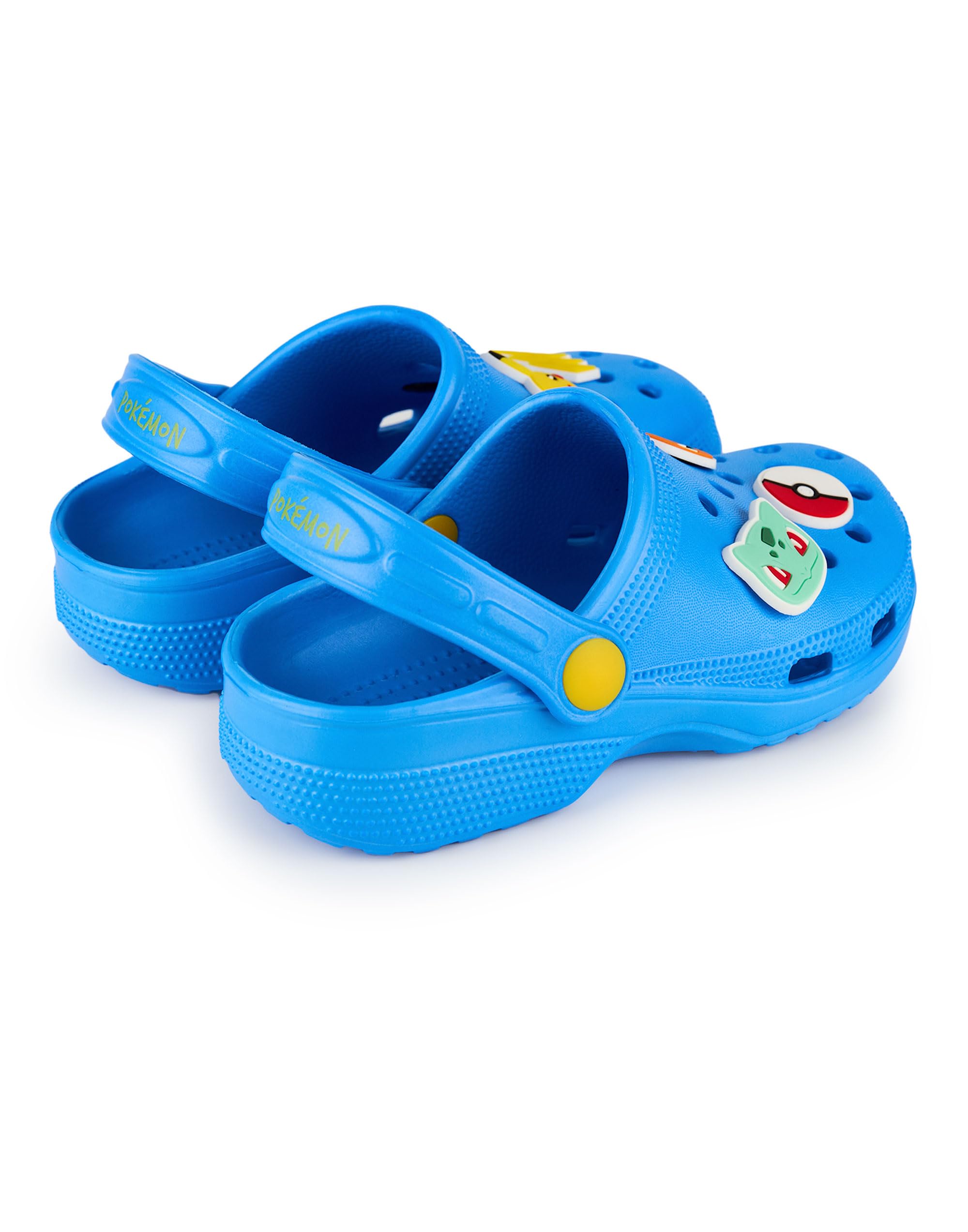 Pokémon Zuecos para Niño Calzado Infantil sin Cordones Azul Pikachu Charmander Squirtle Sandalias Chancla Correa Ajustable