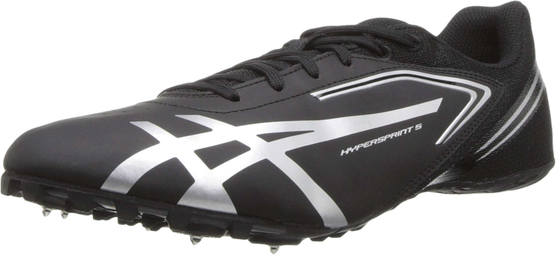 ASICS Men's Hypersprint 5 Running Shoe,Black/Silver,12 M US