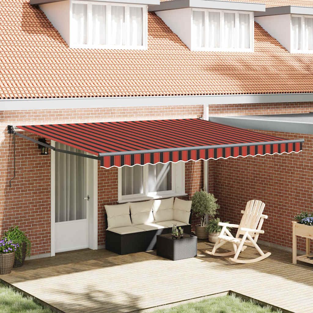 kassettenmarkise mit kurbel KKHOMEI Elektrische 4.5 x 3 m Gelenkarmmarkise Markise Sonnenschutz Fernbedienung, Kurbel,Automatisch Gelenkarmmarkise Elektrische Gelenkarmmarkise Garten Wasserspaß auf unserem Campingplatz Cool (8-15) Lens color:Yellow