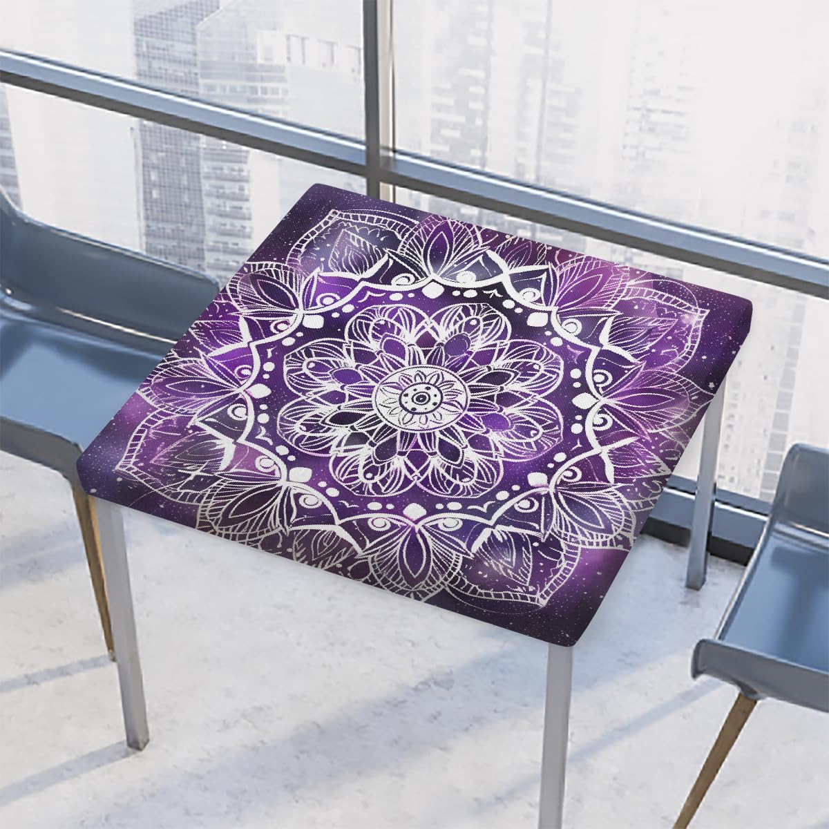 Nappe carrée violette galaxie Mexpekil 117x117 cm élastique