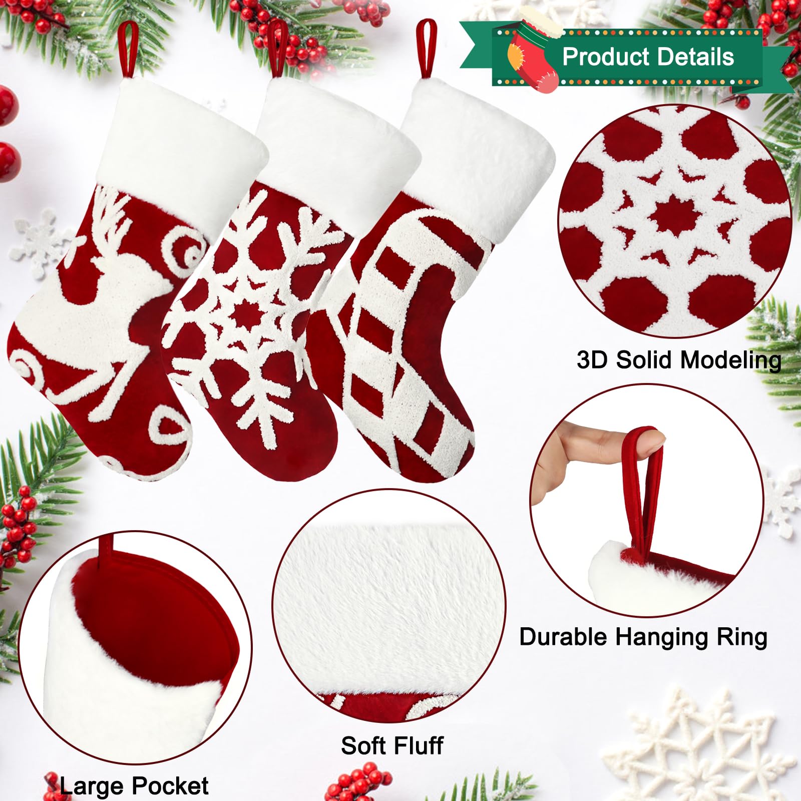 Weldomcor Christmas Stockings Set of 3 - Image 4