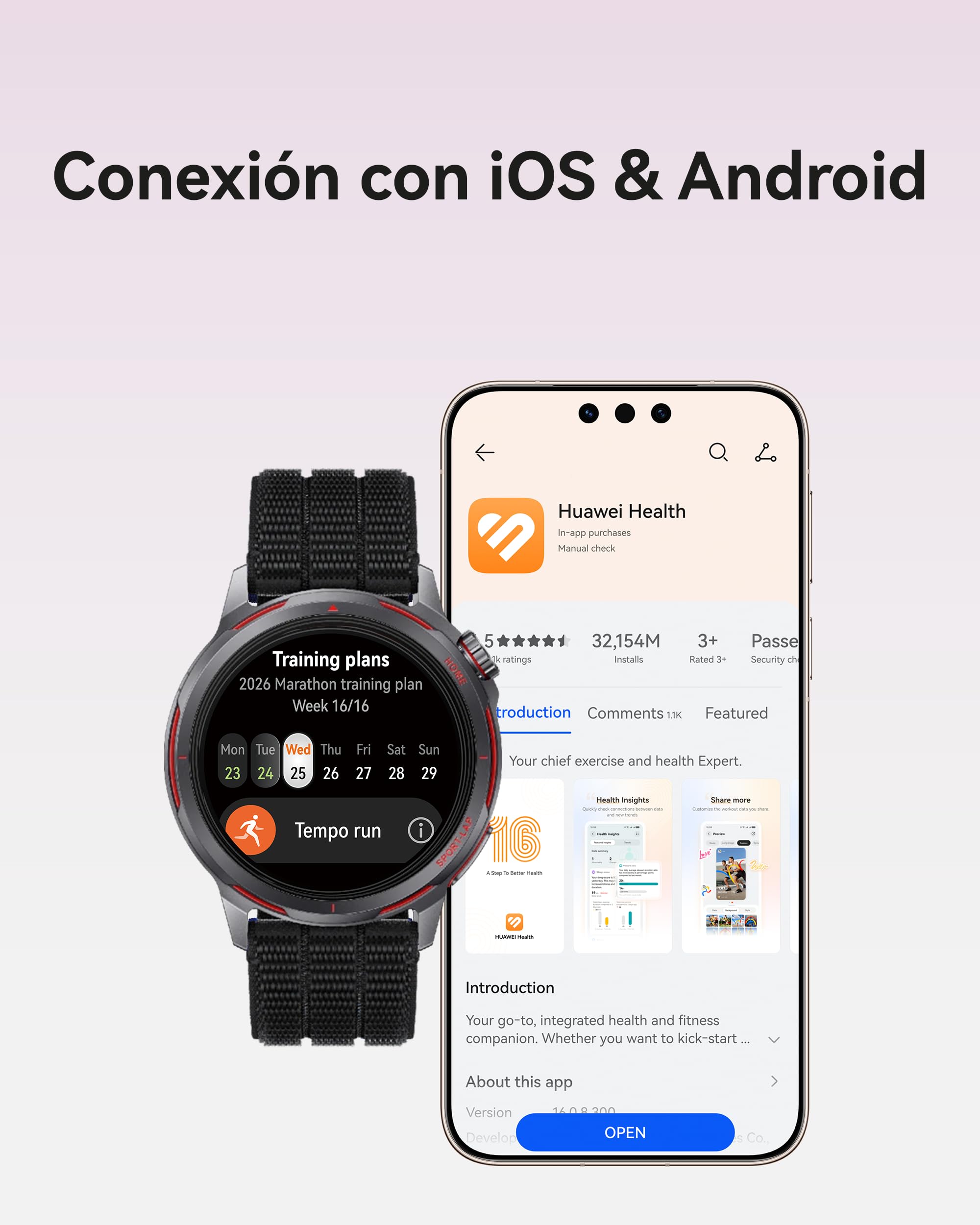 HUAWEI Watch GT Runner 2 Smartwatch, Running GPS Ultra Preciso, Negro | Reloj Inteligente, hasta 14 Días Autonomía, Modo Maratón, Ritmo en Tiempo Real, Diseño Fino en Titanio, VFC, ECG, Pago NFC