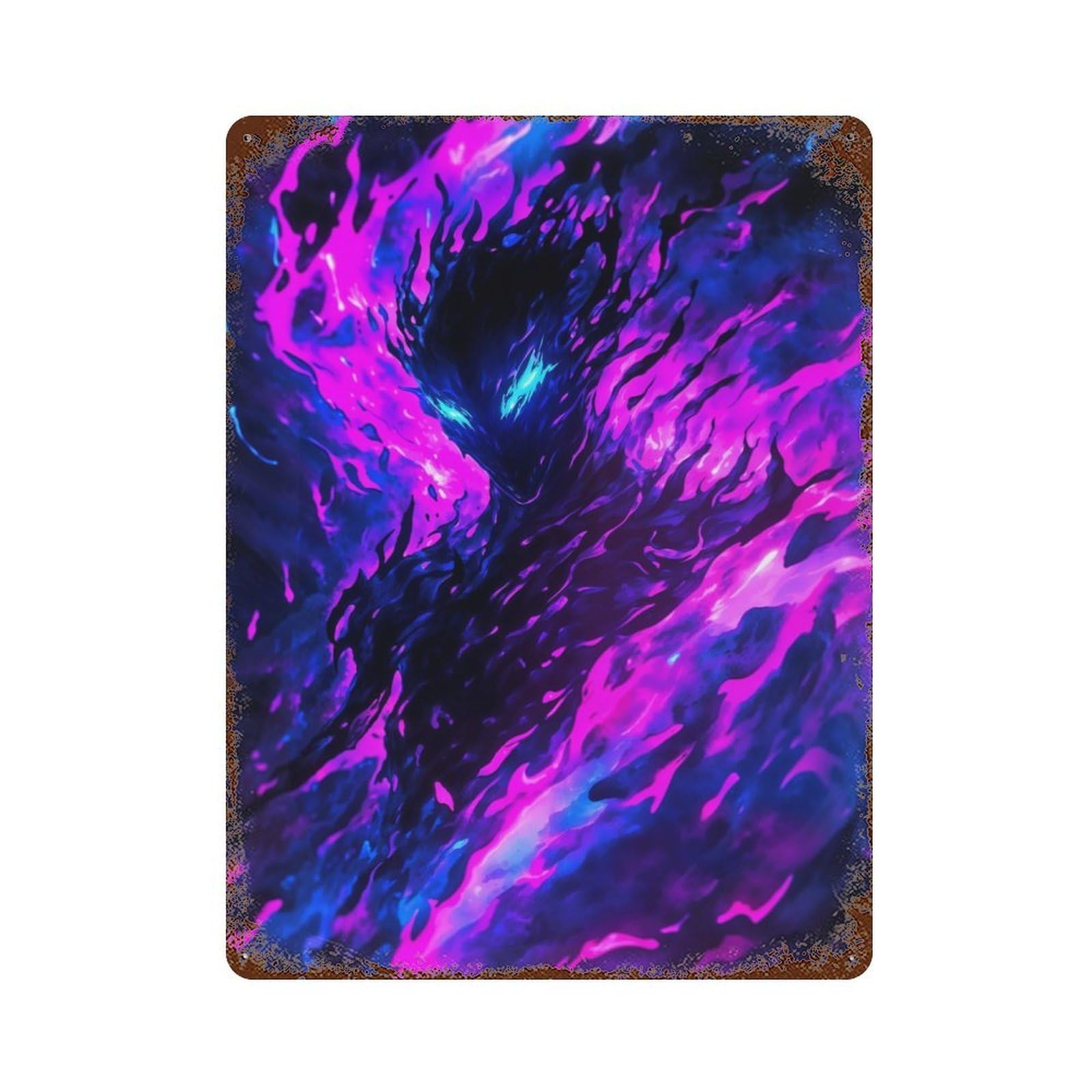 Mystical Flames Retro Metal Sign 15.7"x11.8", Ideal for Cafe, Home Bar And Lounge Decor