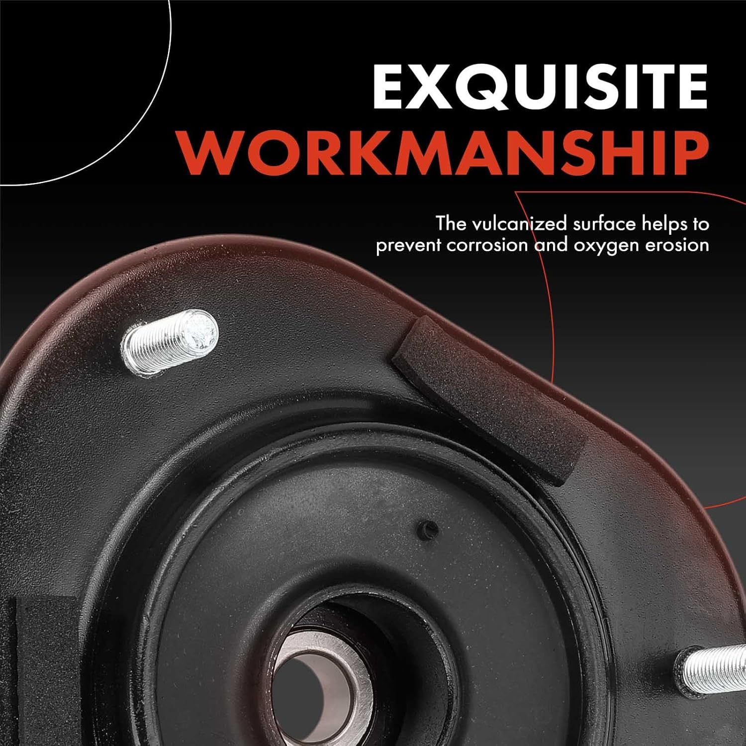 A-Premium Front Suspension Strut Mounts Compatible with Toyota Corolla 1988-2002 & Chevrolet Prizm 1998-2002 & Geo Prizm 1989-1997, 2-Pack