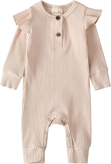 LZH bebé recién nacido unisex bebé mono bebé 0-12 meses niñas crece ropa  bebé niño ropa bebé recién nacido conveniente botones mono: Amazon.es: Ropa