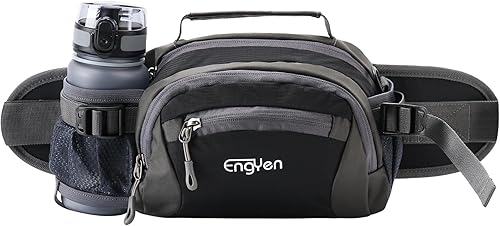 Miniatura 1 de ENGYEN Riñonera para mujeres y hombres, para correr con soporte para botella de agua para teléfono, cinturón ajustable, para viajes, entrenamiento,