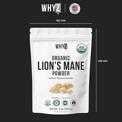 Miniatura 7 de Polvo orgánico de hongo de melena de león en polvo para cuerpo fructífero, superalimento liofilizado, polisacáridos naturales sin sabor para