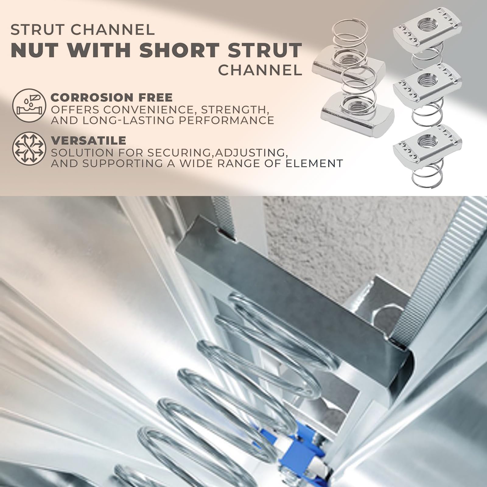 Zinc Plated Strut Channel Nuts - Pack of 10 -6 Zinc Plated Strut Channel Nuts - Pack of 10 -6