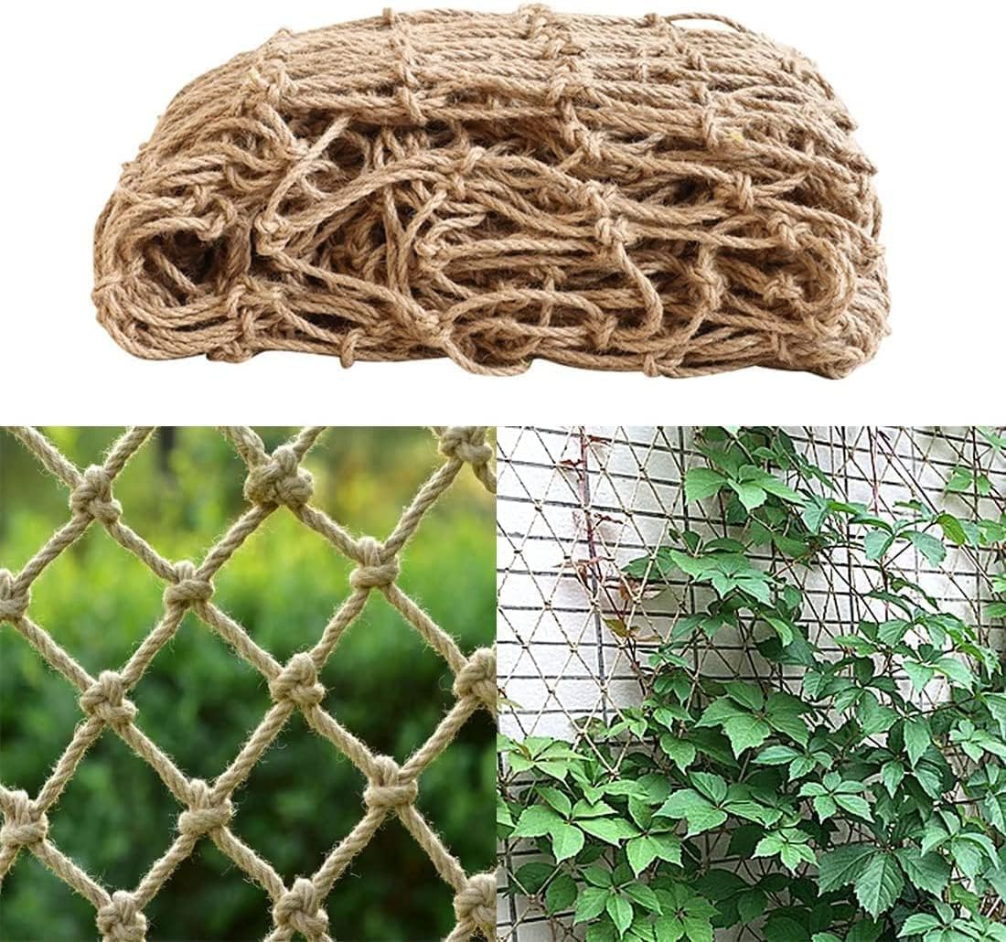 Plant Support Jute Netting, Natural Decorative Fishing Net, Nautical Sea Ocean Fish Netting for Home Party Wedding Photography Props Decoration Wall Decor(1x5m)