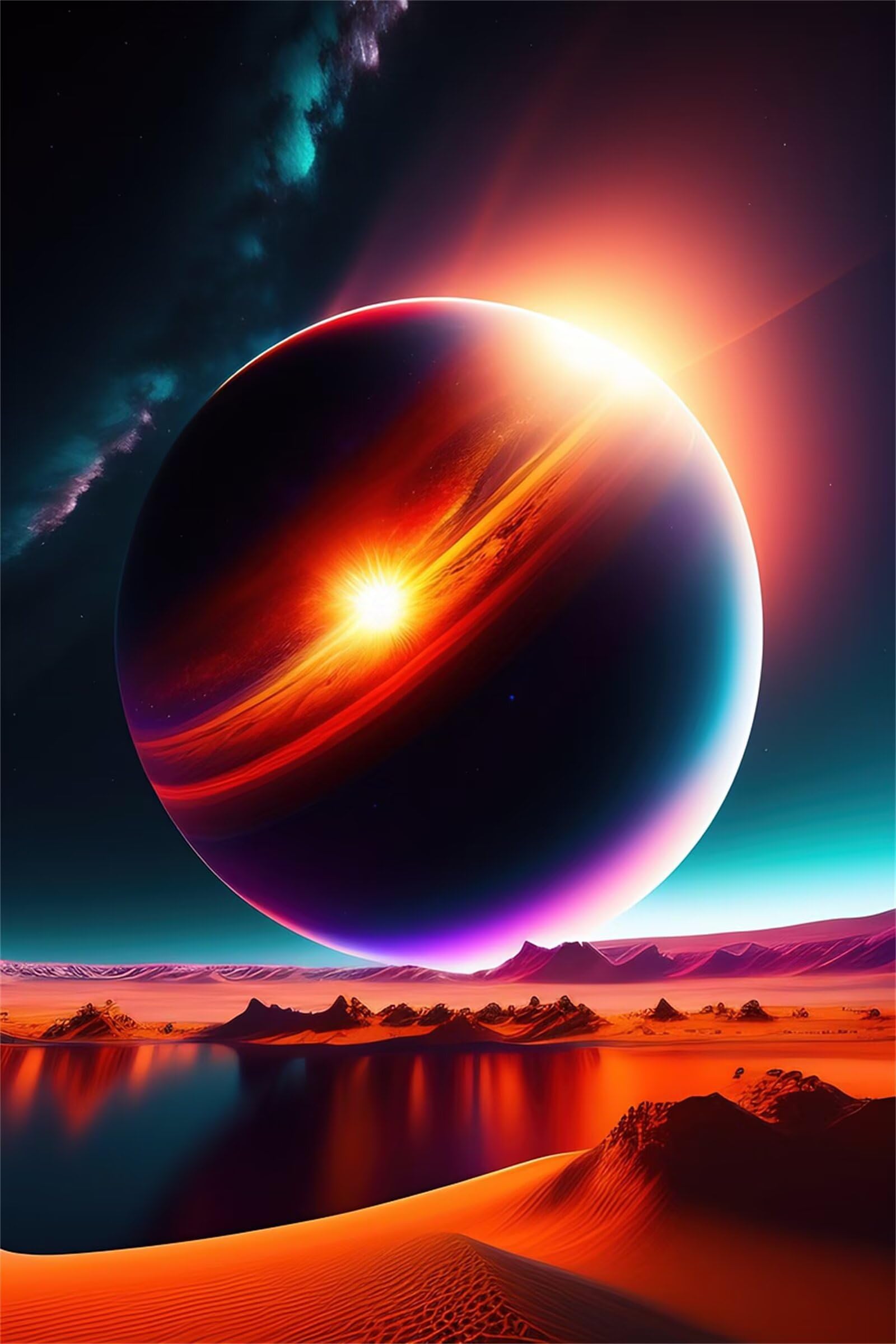 Duże zestawy do malowania diamentami 5D Desert Planet dla dorosłych, DIY, pełne wiercenie, krajobraz, diamentowy zestaw artystyczny dla początkujących, okrągłe kryształy, zestaw do haftowania,