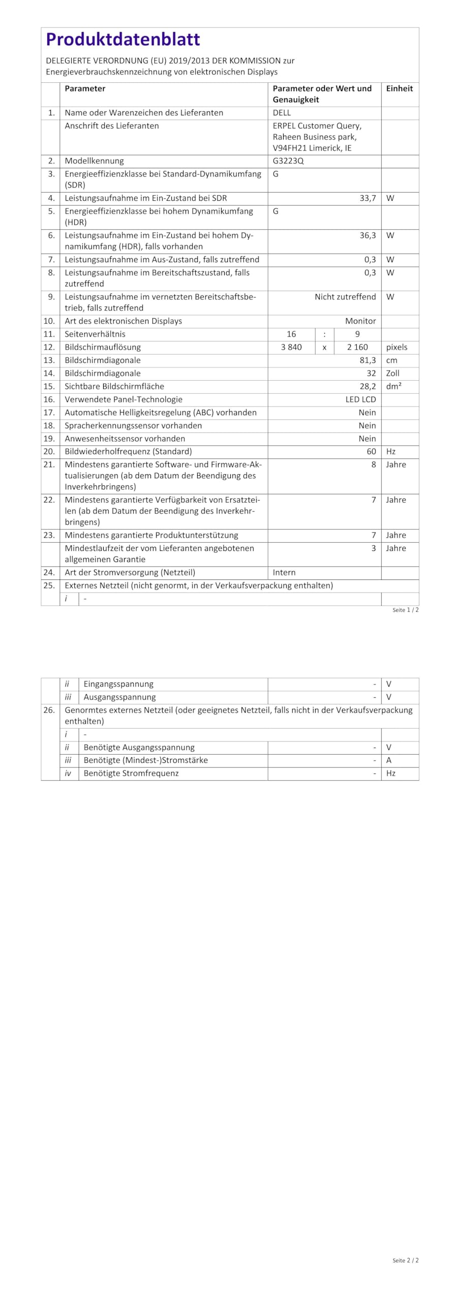 Dell G3223Q 32 Inch 4K UHD Gaming Monitor, 144Hz, Fast IPS, 1ms, AMD