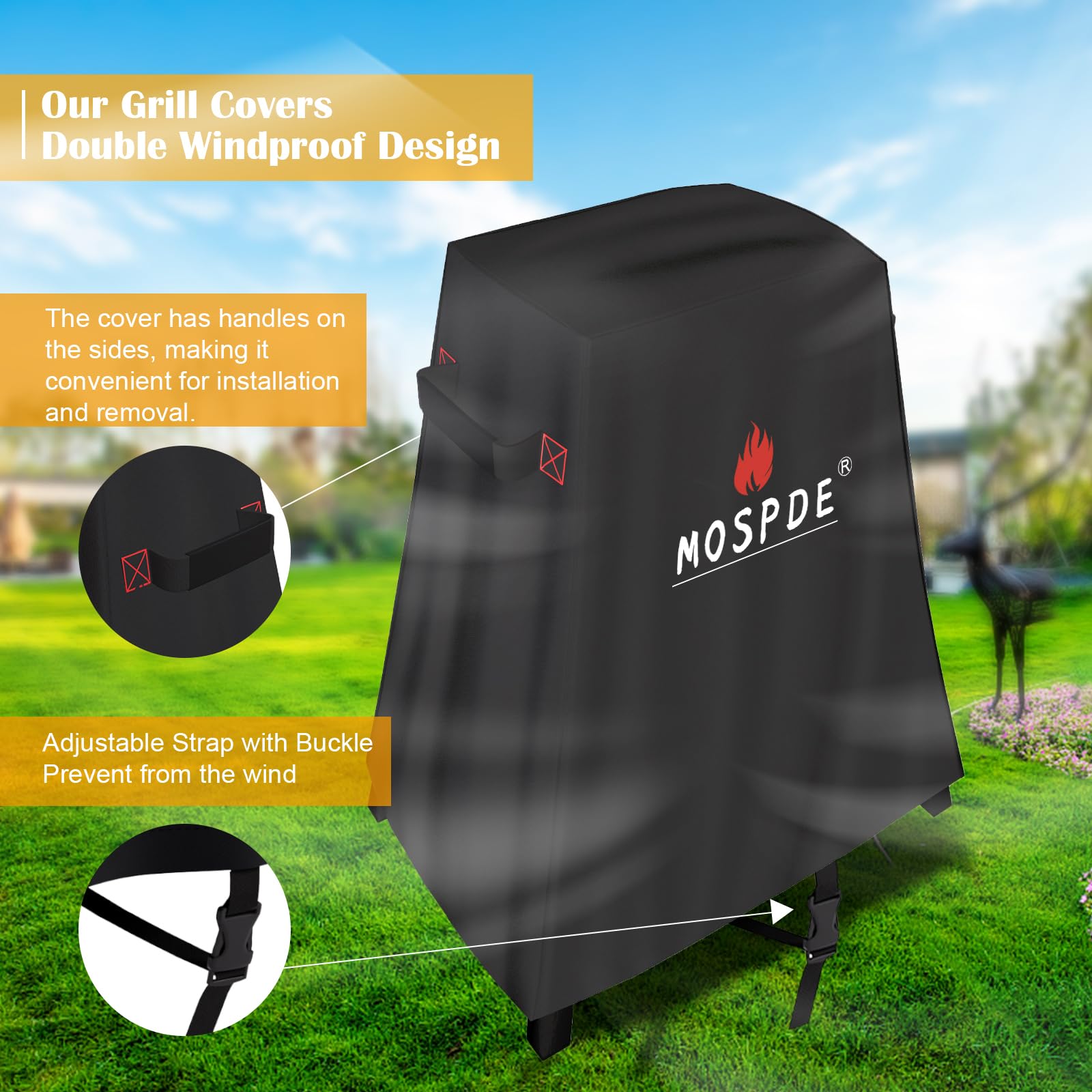 Wasserabweisende Abdeckung Für Ninja Woodfire Pizzaofen OO101 & Smoker Grill OG701/OG751/OG951 – Aus 600D Oxford