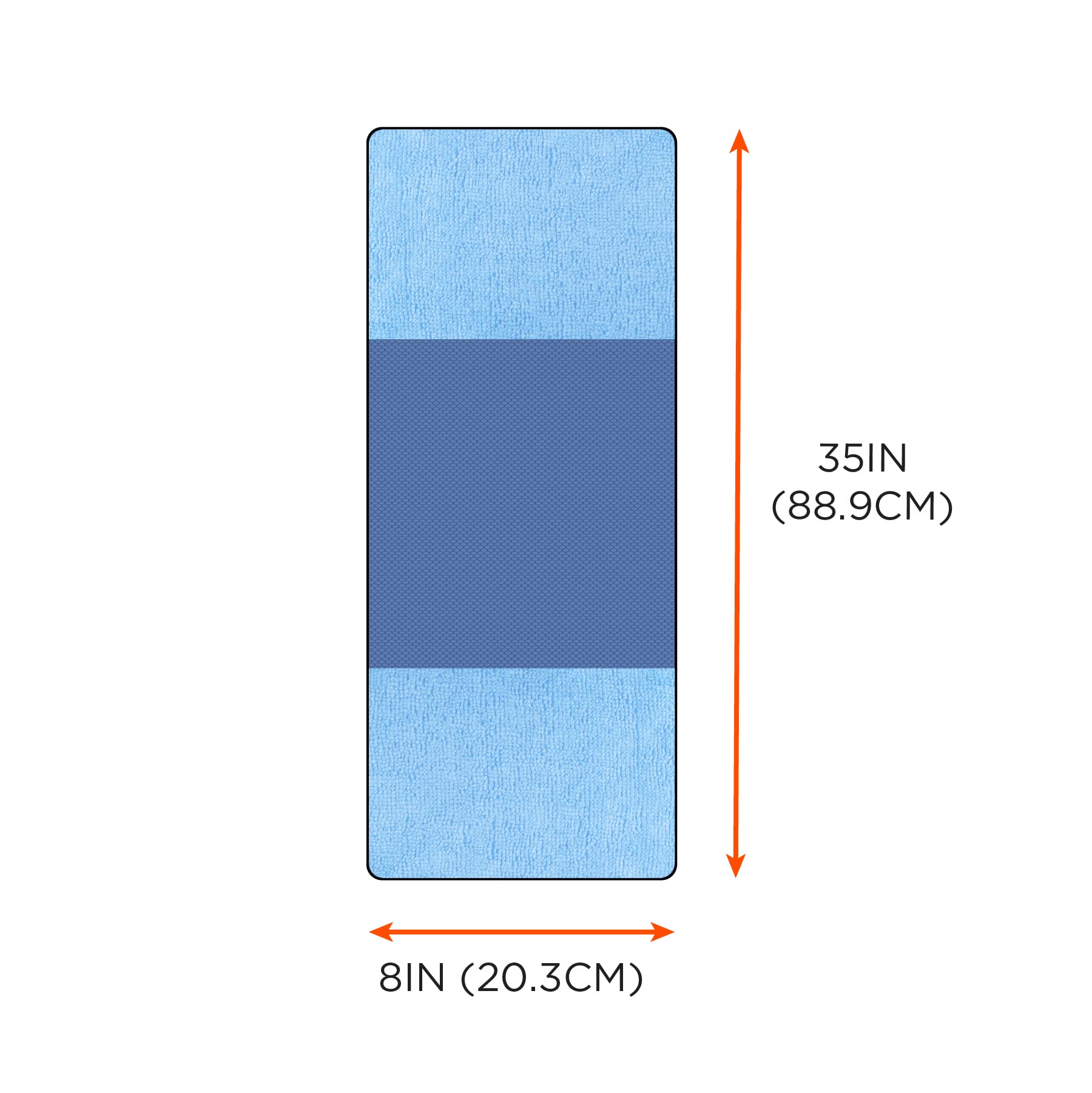 Ergodyne Chill Its 6604 Serviette de refroidissement longue durée avec extrémités en microfibre