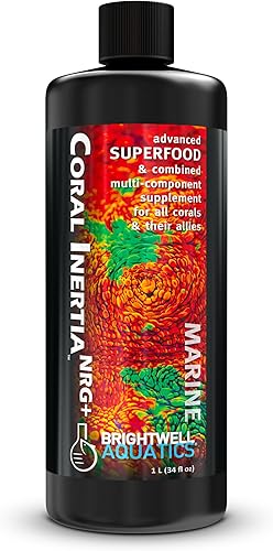 Brightwell Aquatics Coral Inertia NRG+ - All in One Coral Super Food and Multi Nutrient Supplement for All Corals and Their Allies - Aquarium Water Treatments, 1L