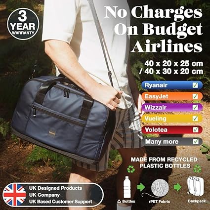 Borsa 40x20x25 ZAINO RYANAIR PER Bagaglio A Mano 40X20X25 CM Borsa Da Cabina ,Comoda Per Aereo. EUR 16,99 Vela 20L