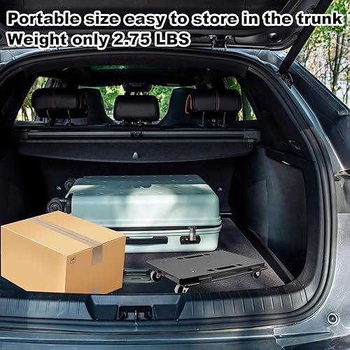 Miniatura 5 de Carro de muebles con ruedas, carrito móvil de 4 ruedas de 16.3 x 11 pulgadas, carrito móvil de 4 ruedas resistente, carrito móvil plano portátil