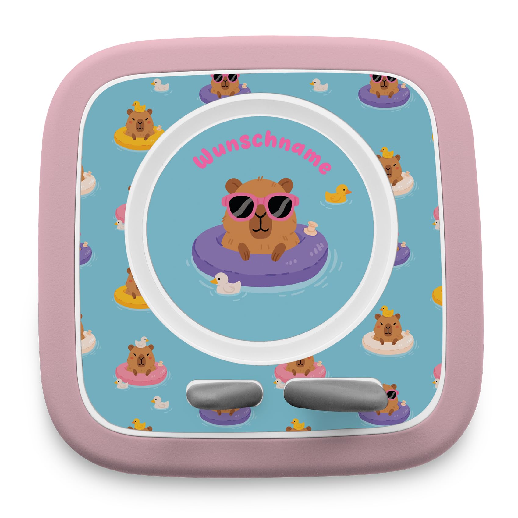 yabaduu Protective Film Compatible with Toniebox 2 Accessories Perfect Fit Self-Adhesive Protective Case with Anti-Scratch Design for Kids Y015 (35 Capybara, with Name) — image 1
