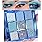 evpct 9 Colors Blue Glitter Eyeshadow Palette, Glitter Dark Light Royal Cobalt Baby Sky Navy Blue Metallic Shimmer Sparkly Eye Shadow Palette Makeup for Older Women Eyes, Highly Pigmented Eyeshadow