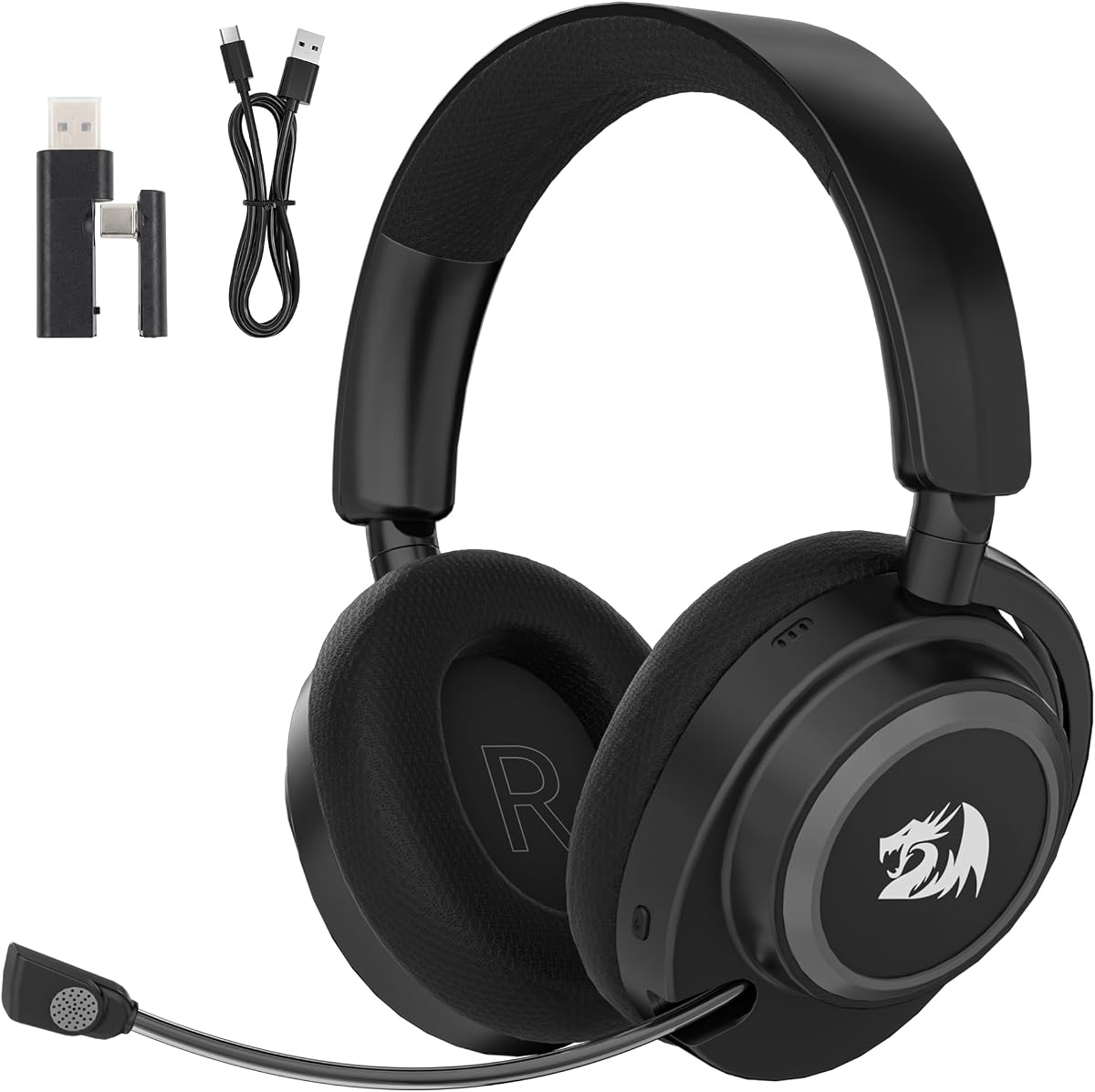 H891 Wireless Gaming Headset, Tri-Mode (2.4G/BT/Wired), 65H Battery, 50mm Drivers & 7.1 Surround Sound, Noise-Cancelling Retractable Mic, Compatible with PC, PS5, NS, Mac, Mobile