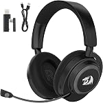 Redragon H891 Wireless Gaming Headset, Tri-Mode (2.4G/BT/Wired), 65H Battery, 50mm Drivers & 7.1 Surround Sound, Noise-Cancelling Retractable Mic, Compatible with PC, PS5, NS, Mac, Mobile