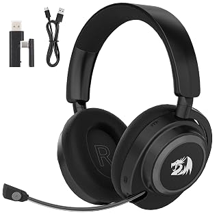 Redragon H891 Wireless Gaming Headset, Tri-Mode (2.4G/BT/Wired), 65H Battery, 50mm Drivers & 7.1 Surround Sound, Noise-Cancelling Retractable Mic, Compatible with PC, PS5, NS, Mac, Mobile - Amazon product rated Grade A