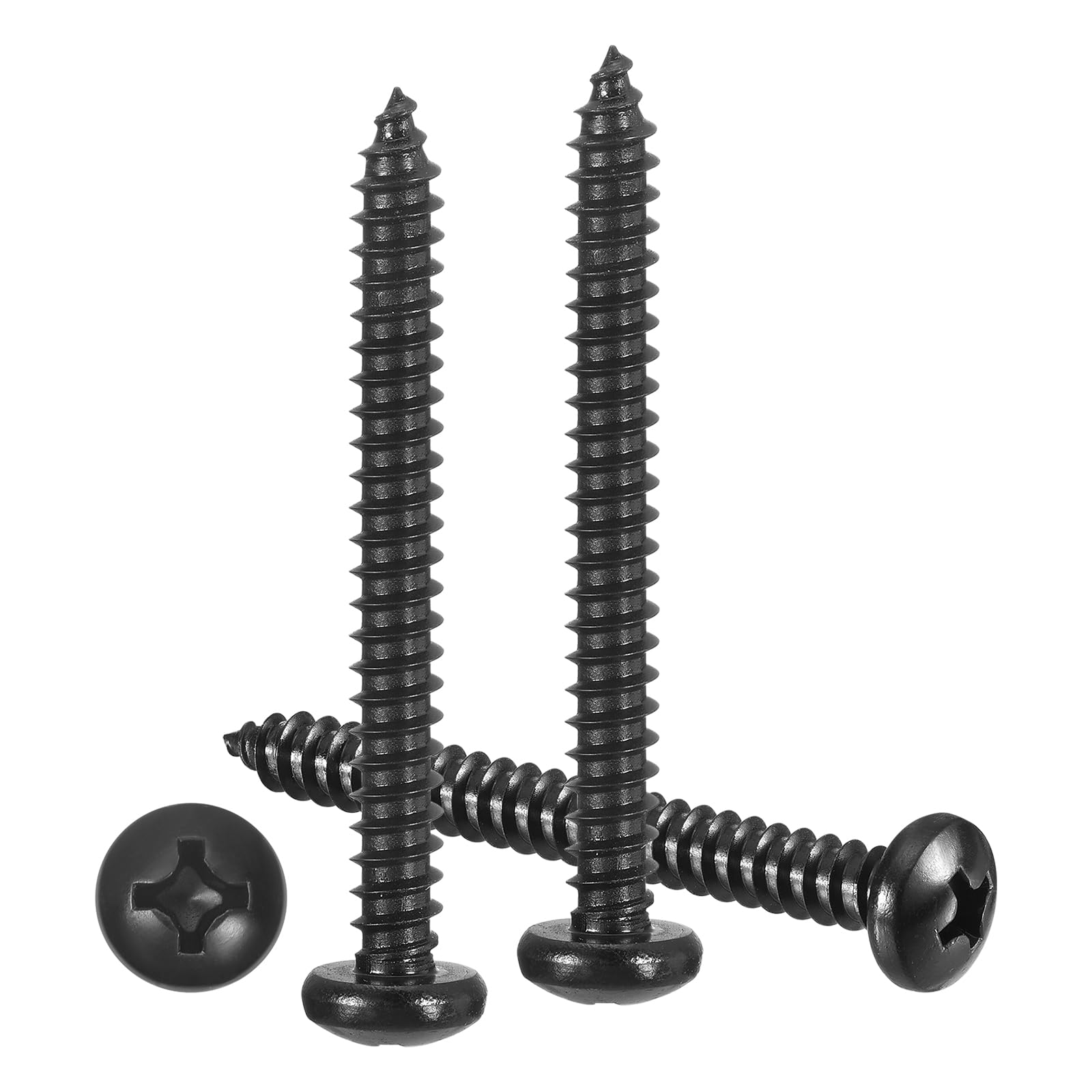 METALLIXITY Phillips Pan Head Self Tapping Screws(#10x1-3/4") 100Pcs