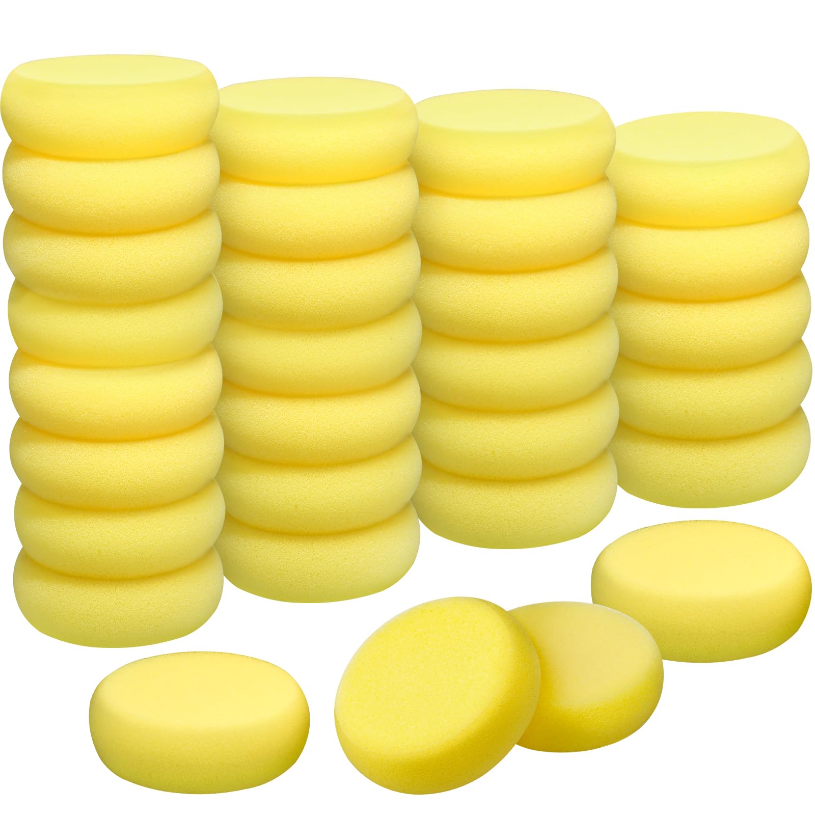 30 esponjas de cerámica, esponjas pequeñas para pintura, esponjas redondas suaves para cerámica, arcilla, cerámica, pintura facial, arte, limpieza, uso doméstico y más (2.95 pulgadas
