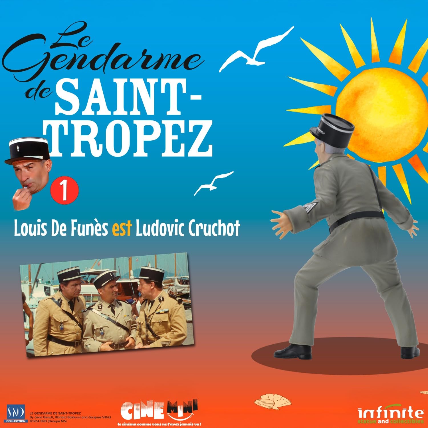 Infinite Statue Louis De Funes Ludovic Cruchot 1, Film Scene Le GENDARME de Saint Tropez - Image 3