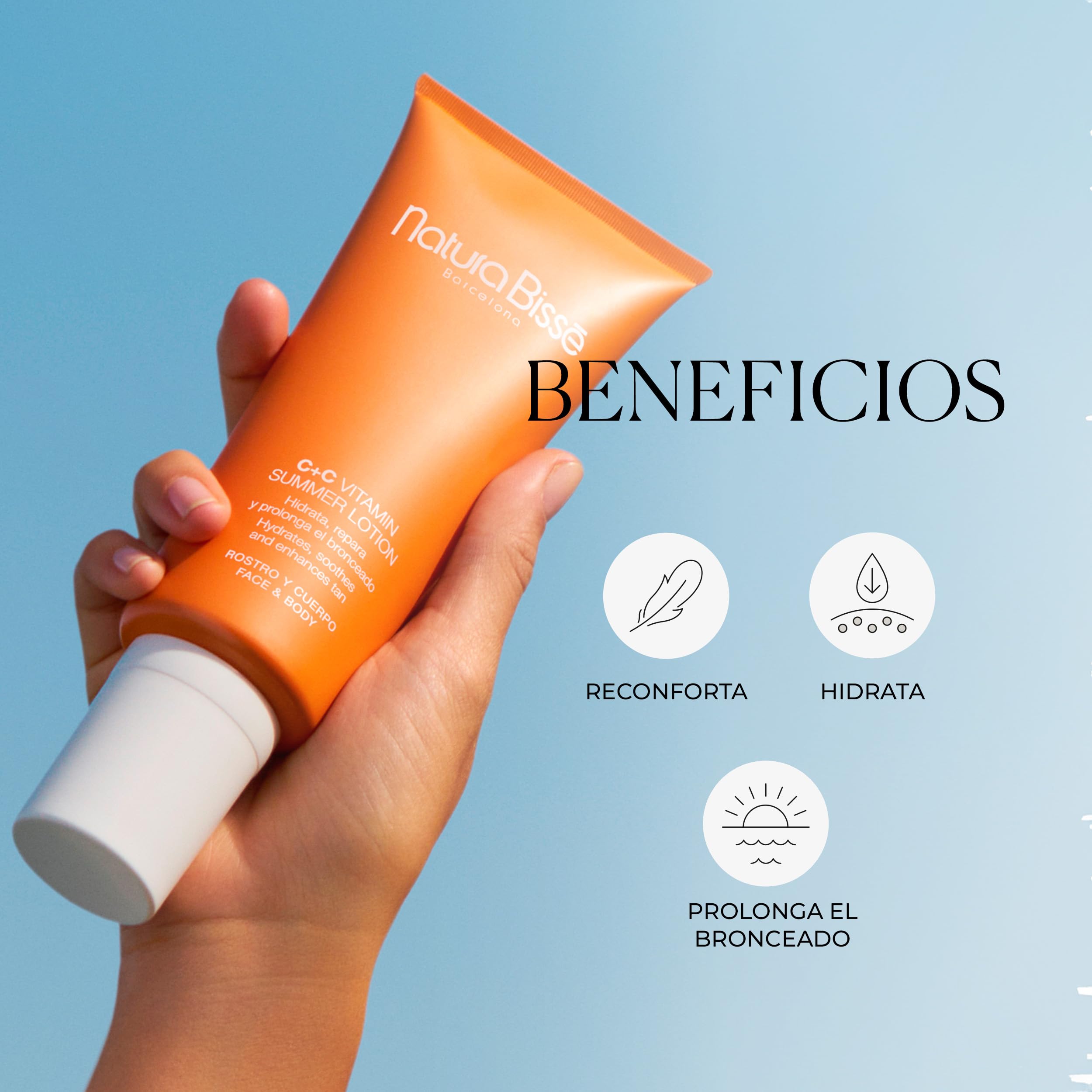 Natura Bissé C+C Vitamin Summer Lotion | Loción Hidratante y Reconfortante para Después del Sol para Rostro y Cuerpo con Aloe Vera y Vitaminas C y E | 200 ml