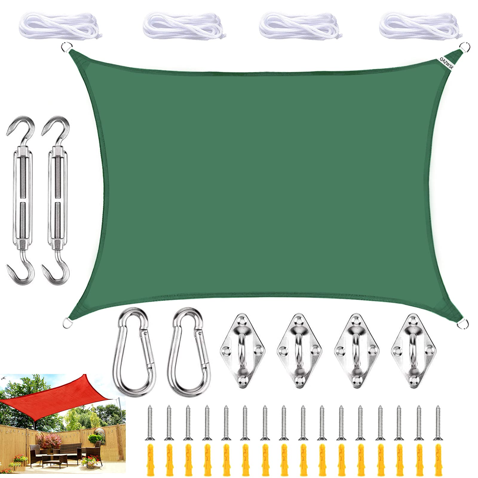 Voile d'ombrage rectangulaire imperméable pour protéger votre terrasse du soleil et de la pluie