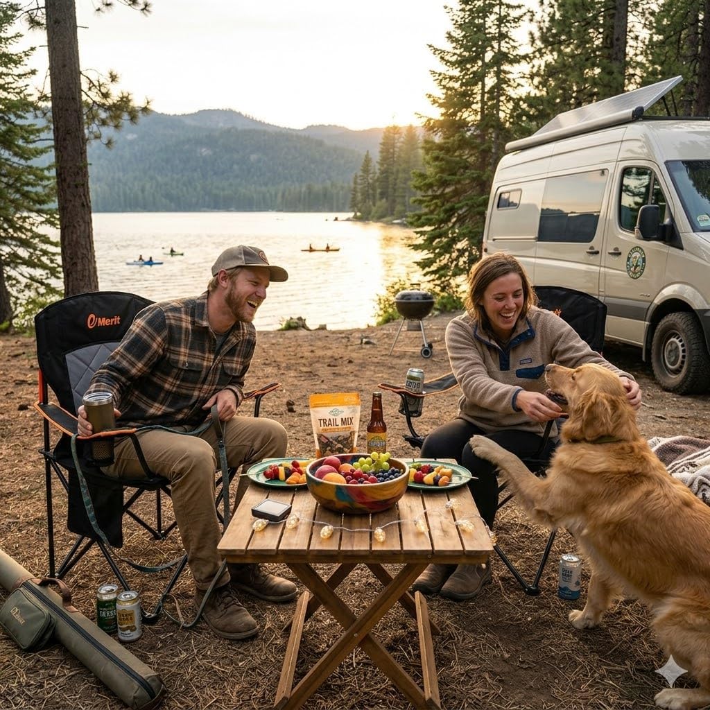 EMERIT 2 Pack Oversized Padded Camping Chair, 350LB Heavy Du