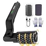 YKYI Electric Rotary Grill Brush for Outdoor Grill, 3-Speed Power Control, 304 Stainless Steel BBQ Grill Brush with No Bristle Shedding, 90 Mins Extended Runtime Grill Cleaning Brush (Black)