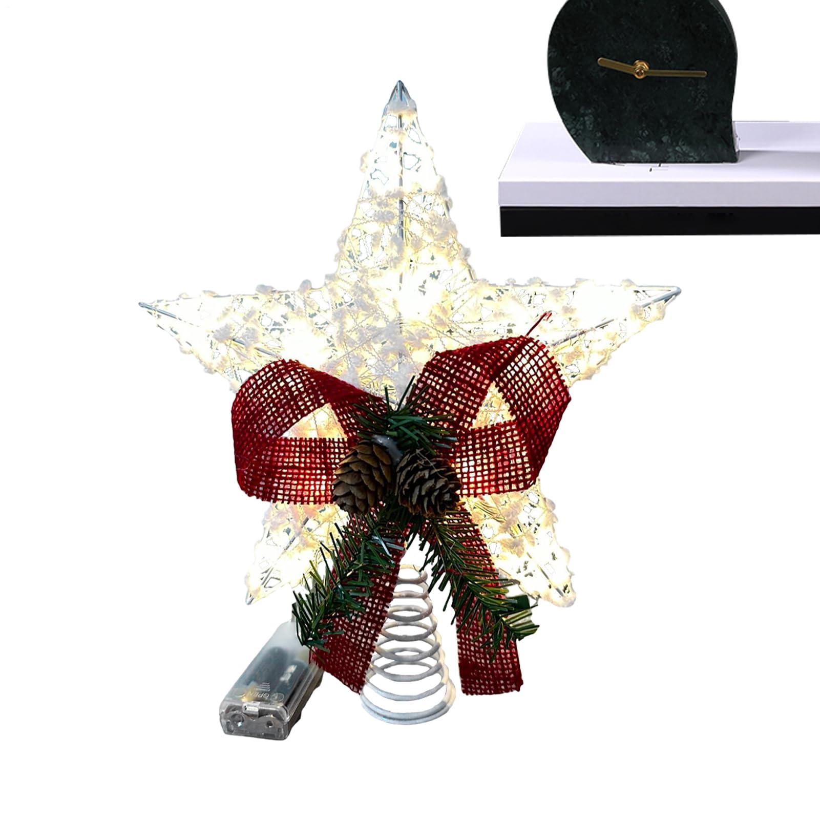 Estrella de Navidad con luces para decorar el árbol y crear un hogar cálido