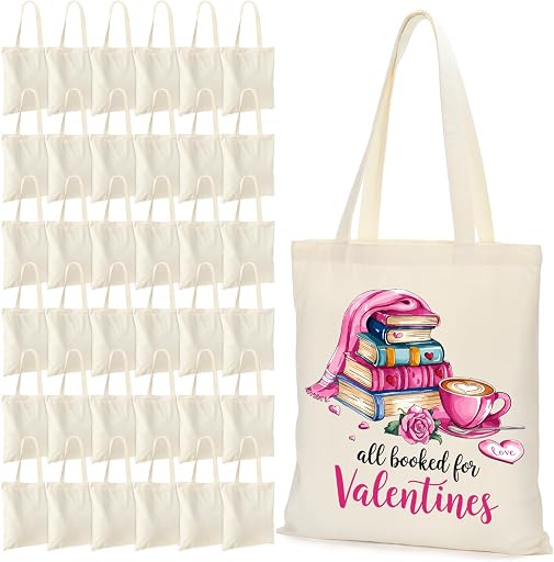 Lzerking 24 Pack Canvas Tote Bag Bulk for DIY Projects