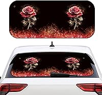 Vista 24 de Biyejit Parasol para ventana trasera de coche de vaca blanca y negra con ventosa, accesorios de automóvil con estampado de vaca, bloqueador solar