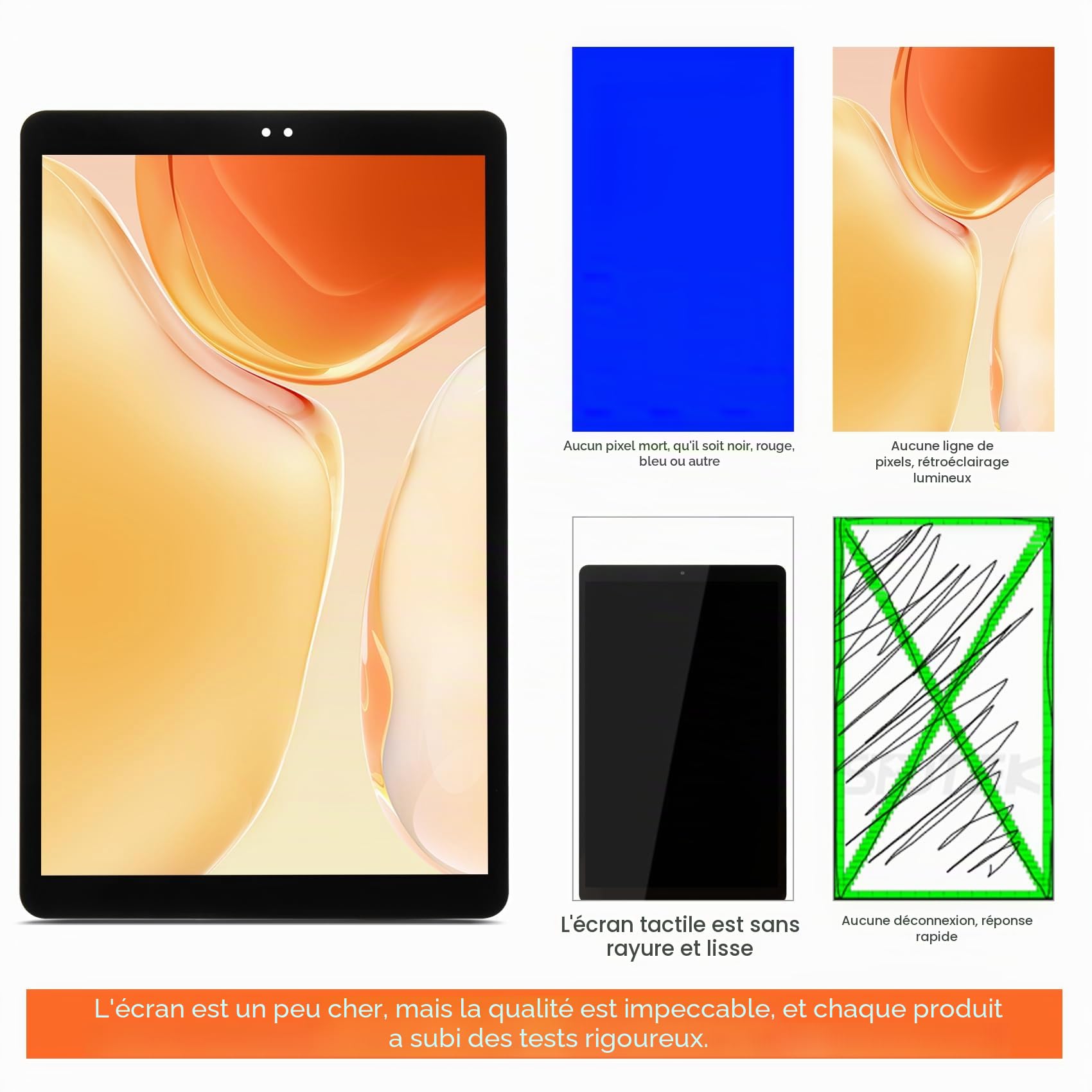 LCD Écran pour Samsung Galaxy Tab A (2018) 10.5 SM-T590, Noir | SM-T595 Écran Tactile Replacement Numériseur Assemblée Réparation Kits