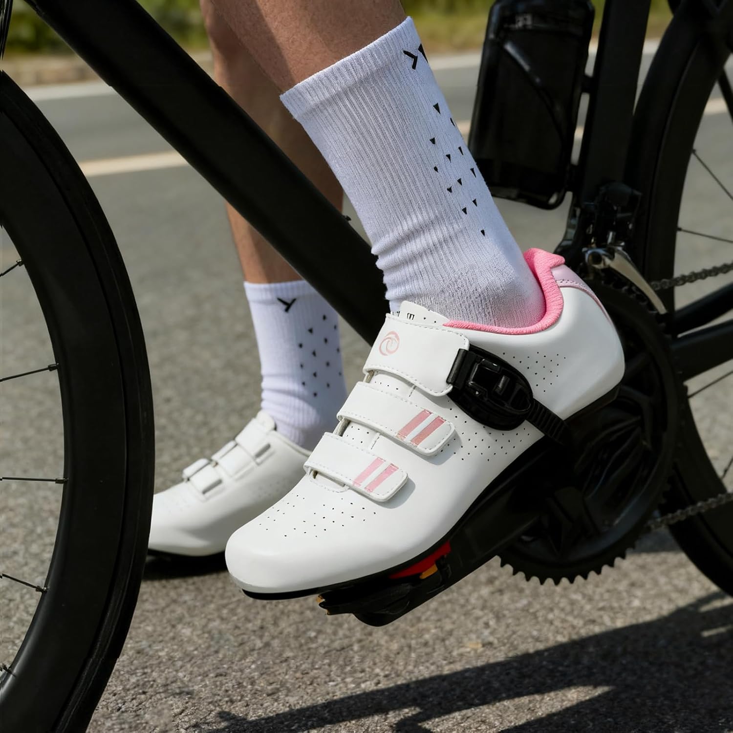 Cycling Shoes for Men Women Compatible with Peloton Bike, Indoor Spin Shoes with Pre-Installed Delta Cleats, Comfortable & Safe Unisex Outdoor Road Cycling Shoes - Image 2