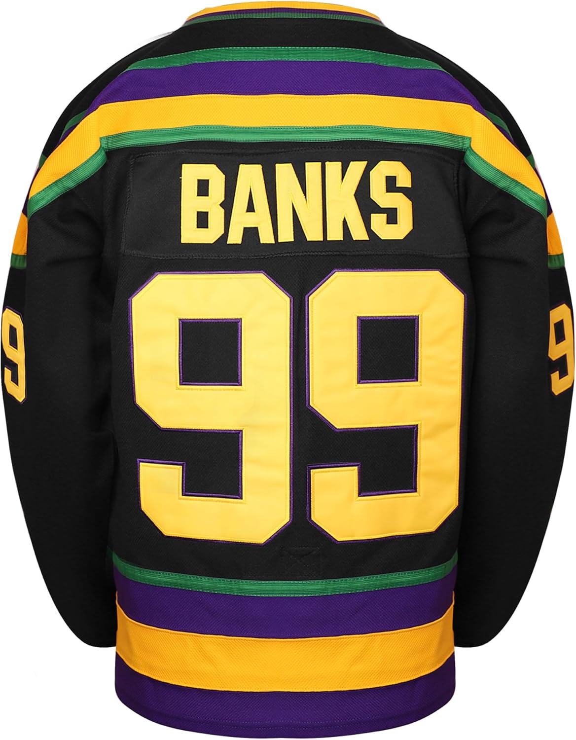 Mighty Ducks Jersey #96 Charlie Conway #99 Adam Banks #33 Greg Goldberg #66 Gordon Bombay Movie Hockey Jersey White Green - Image 4