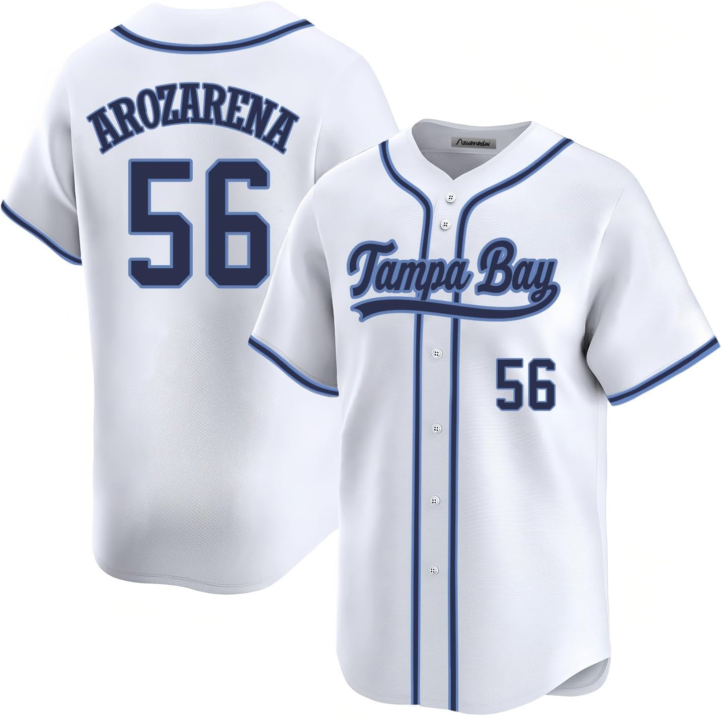 Custom Mens/Women/Youth Tampa Light Baseball Stitched T-Shirt for Sports Fan