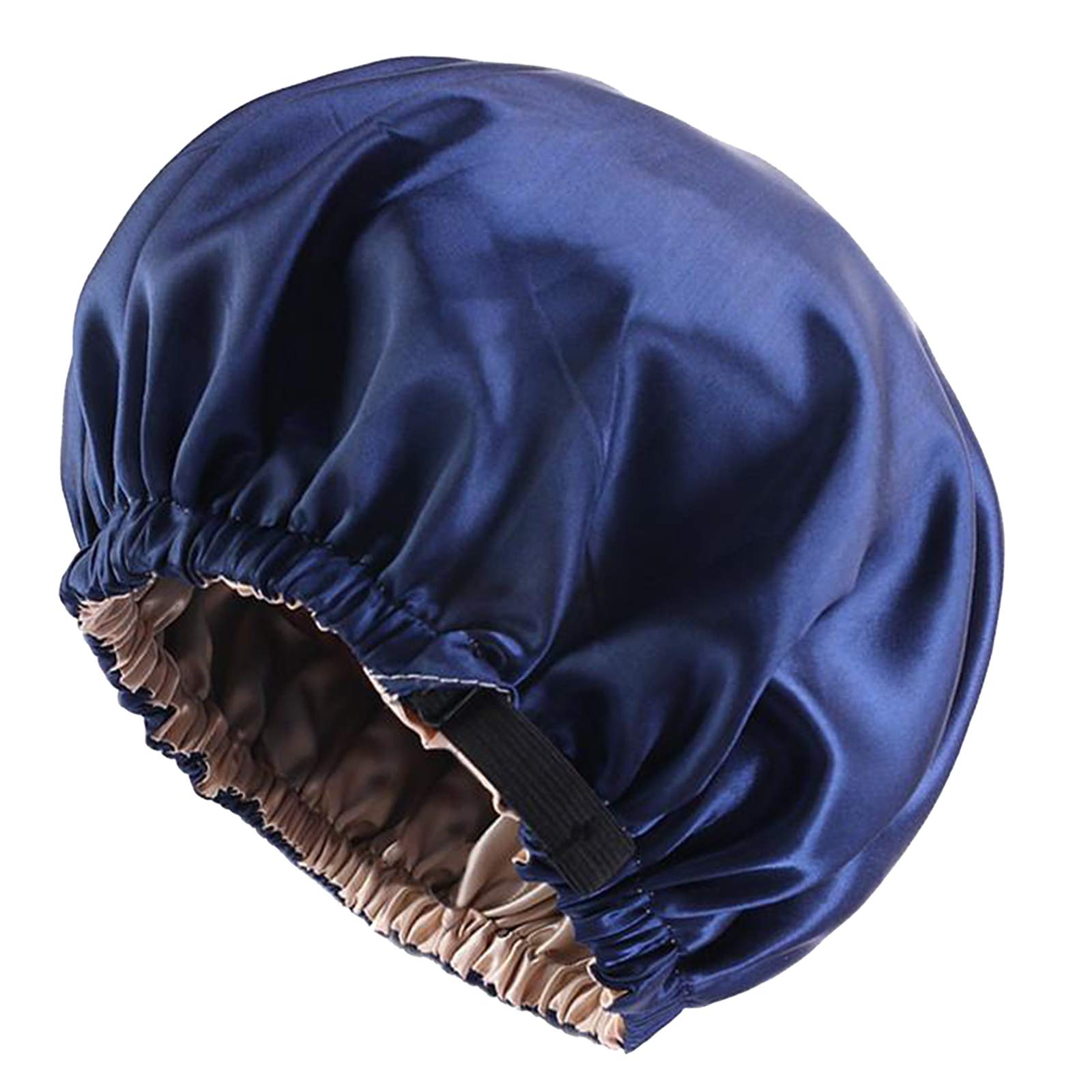 CLUB BOLLYWOOD® Satin Silk Bonnet Night Sleeping Cap Hat for Curly Natural Hair Navy Blue'|Clothing, Shoes & Accessories | Womens Accessories | Hats'| Hats'|Hats' 4