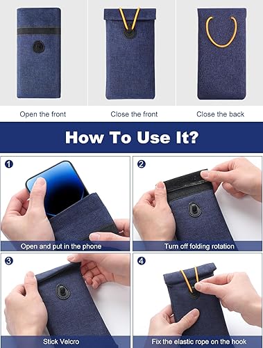 Miniatura 7 de SOVIUPRZ Faraday - Bolsa para cartera de teléfono y llavero Faraday para teléfono, bloqueo de señal, GPS, RFID, NFC, WiFi, protector de teléfono