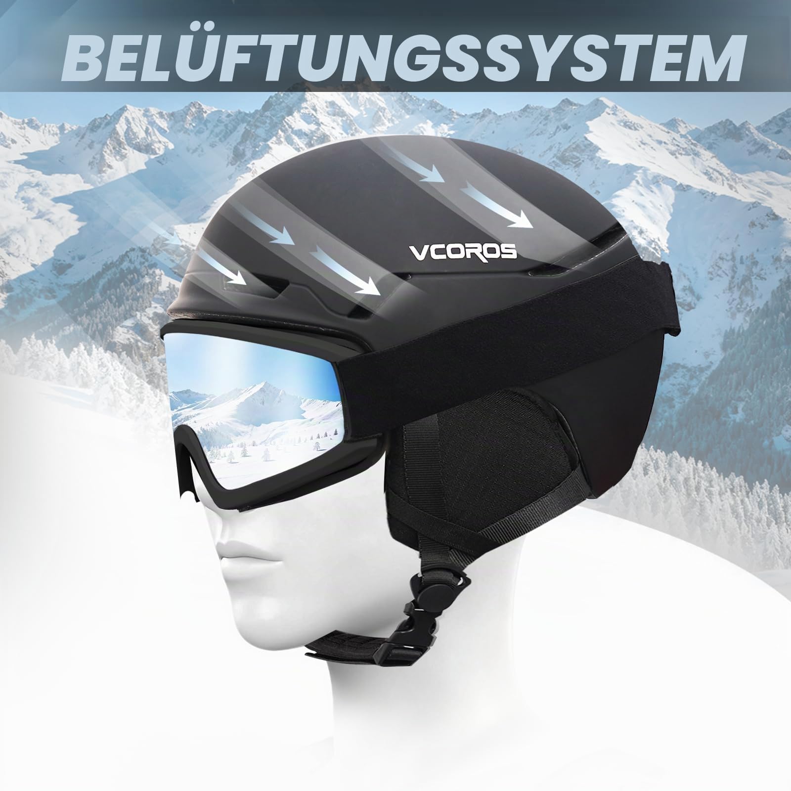 VCOROS Skihelm DXH816 Skihelme für Damen und Herren