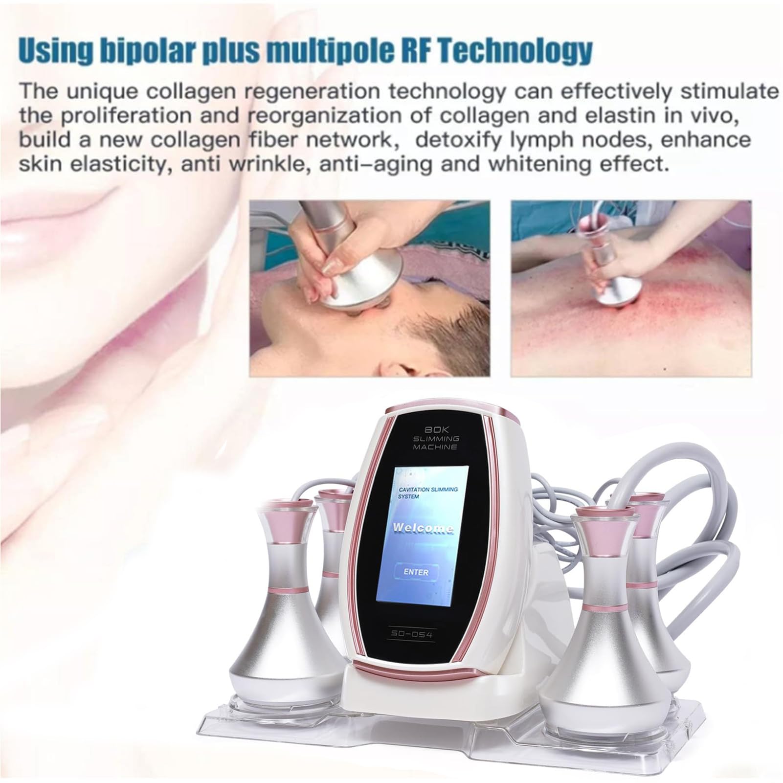 RF Macchina Anticellulite,Body Sculptural Massaggiatore Anti Cellulite Vibrante A Infrarossi, Tonificazione E Tonificazione del Corpo, Dimagrante Uso Domestico Body Face Care